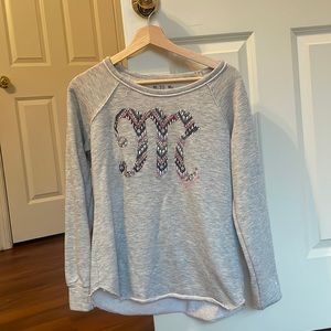 Large grey soft Miss Me sweater